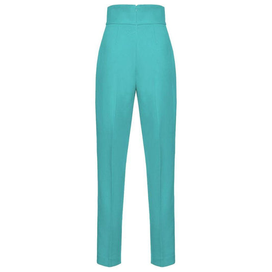 PINKO Green Polyester Jeans & Pant PINKO Cadet Blue