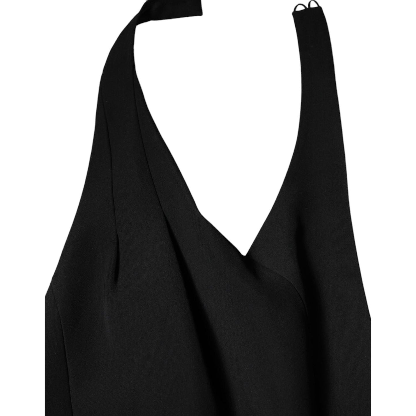 Emporio Armani Black Sleeveless Halter Sheath Long Gown Dress