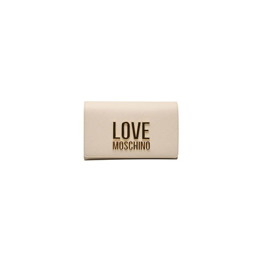 Love Moschino Beige Polyethylene Women Crossbody Bag Love Moschino Light Gray