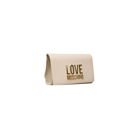 Love Moschino Beige Polyethylene Women Crossbody Bag Love Moschino Gray