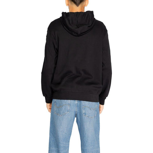 Armani Exchange Black Cotton Hoody AR-14712900009-IT44 | S