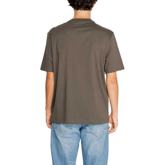 Armani Exchange Green Cotton T-Shirt Armani Exchange Dim Gray