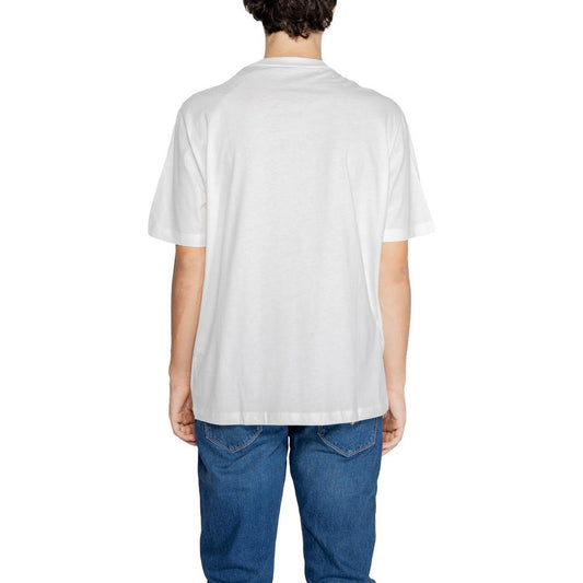Armani Exchange White Cotton T-Shirt Armani Exchange Light Gray