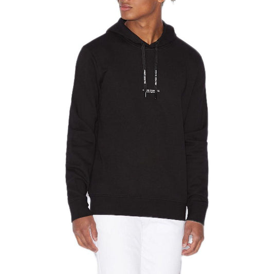Armani Exchange Black Cotton Hoody