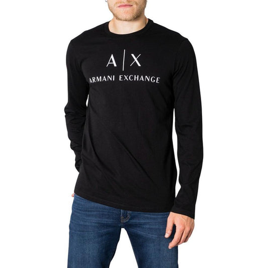 Armani Exchange Black Cotton Long Sleeve AR-7253100009-IT44 | S
