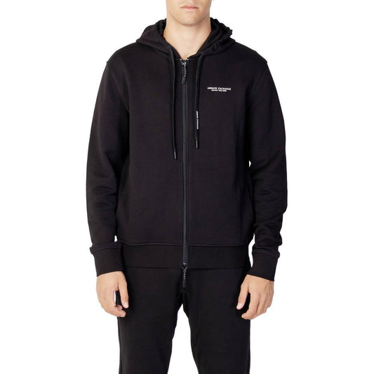 Armani Exchange Black Cotton Hoody