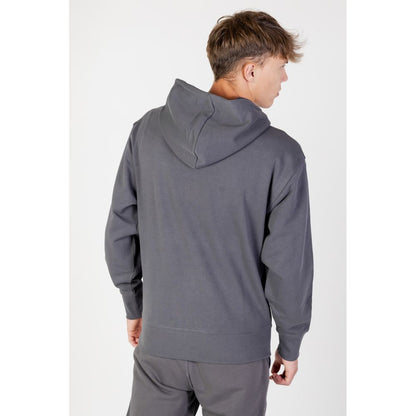 Hugo Boss Gray Cotton Hoodie