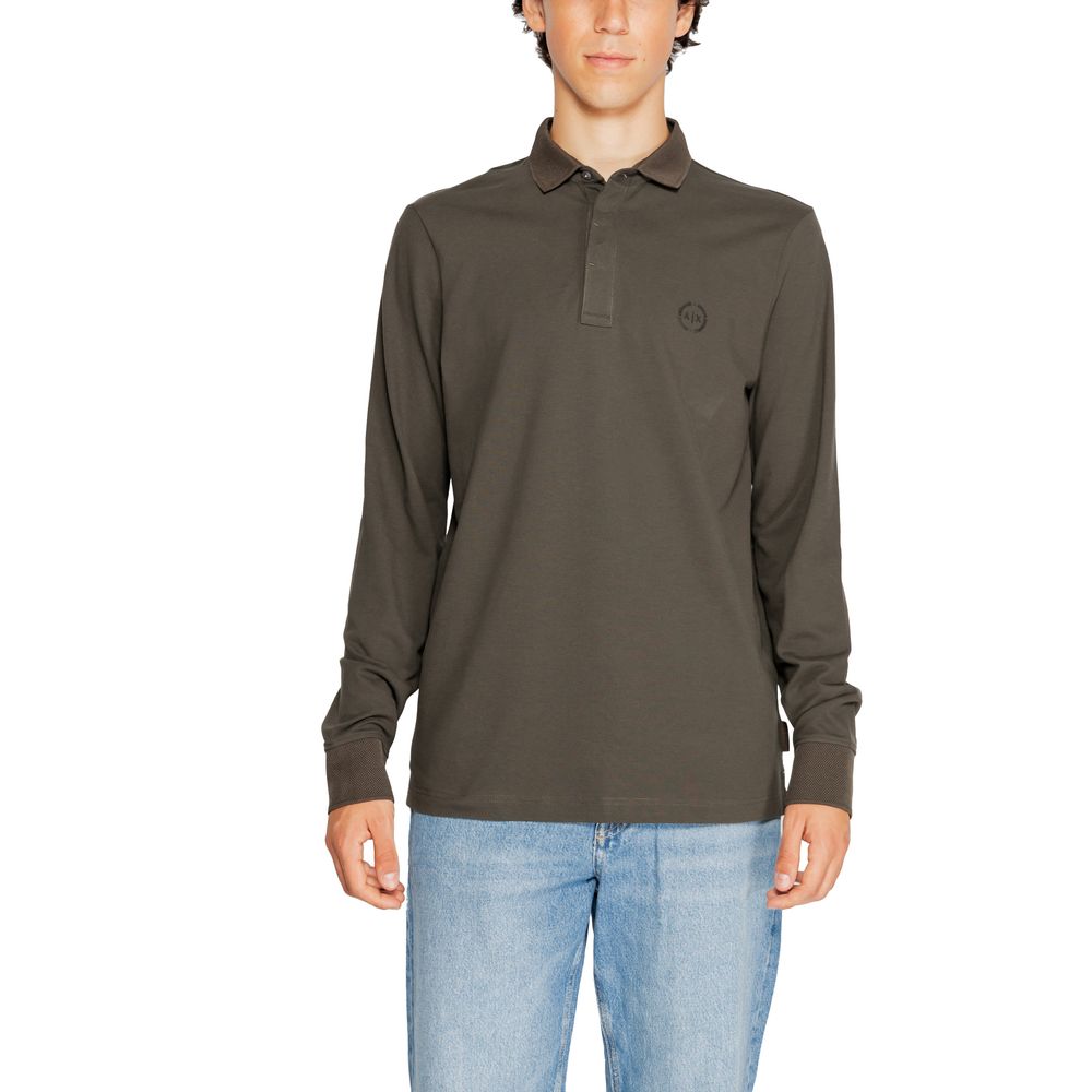 Armani Exchange Green Cotton Long Sleeve T-Shirt
