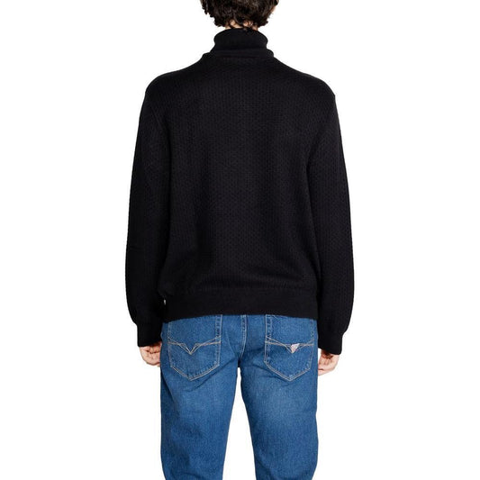 Armani Exchange Black Cotton Turtleneck