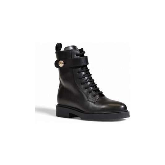 Furla Black Leather Boot Furla Dark Slate Gray