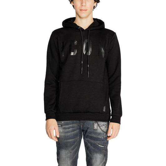Icon Black Cotton Hoody