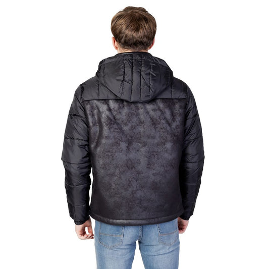 EA7 Emporio Armani Black Polyester Jackets & Coat