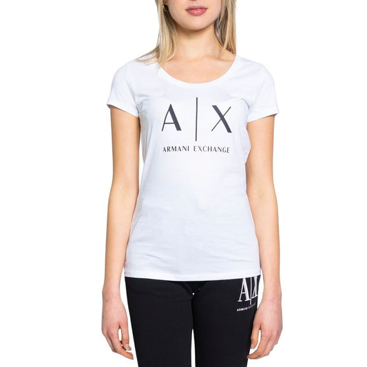 Armani Exchange White Cotton T-Shirt