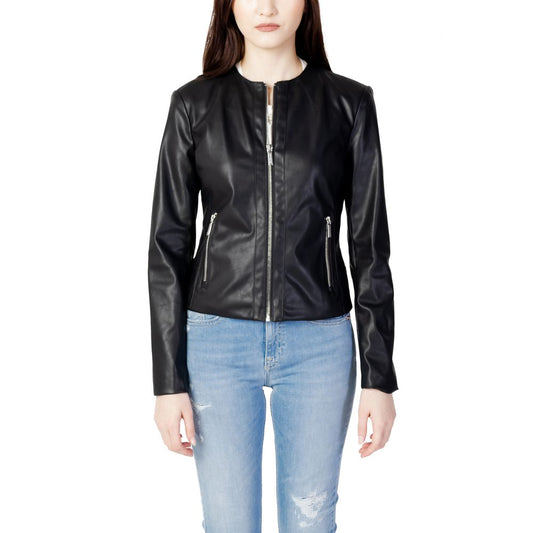 Armani Exchange Black Polyester Jackets & Coat AR-10427100009-IT38|XS