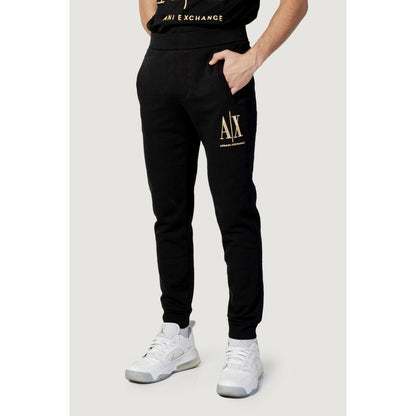 Armani Exchange Black Cotton Joggers Workout Pant
