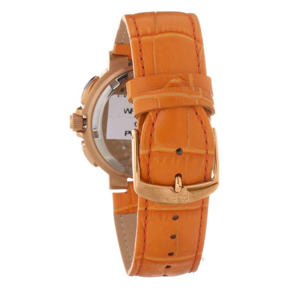 Folli Follie Orange Leather Dress Watch
