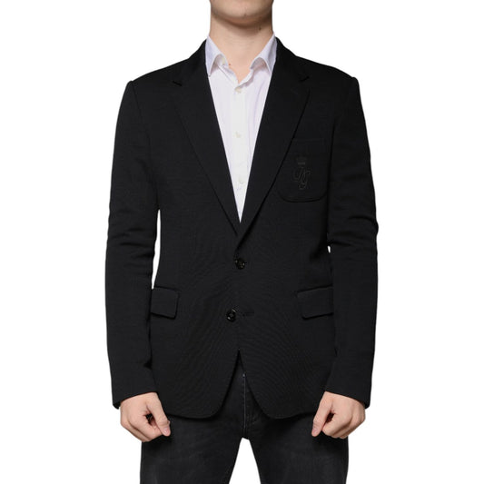 Dolce & Gabbana Black Wool Single Breasted Formal Blazer KOS2249-44