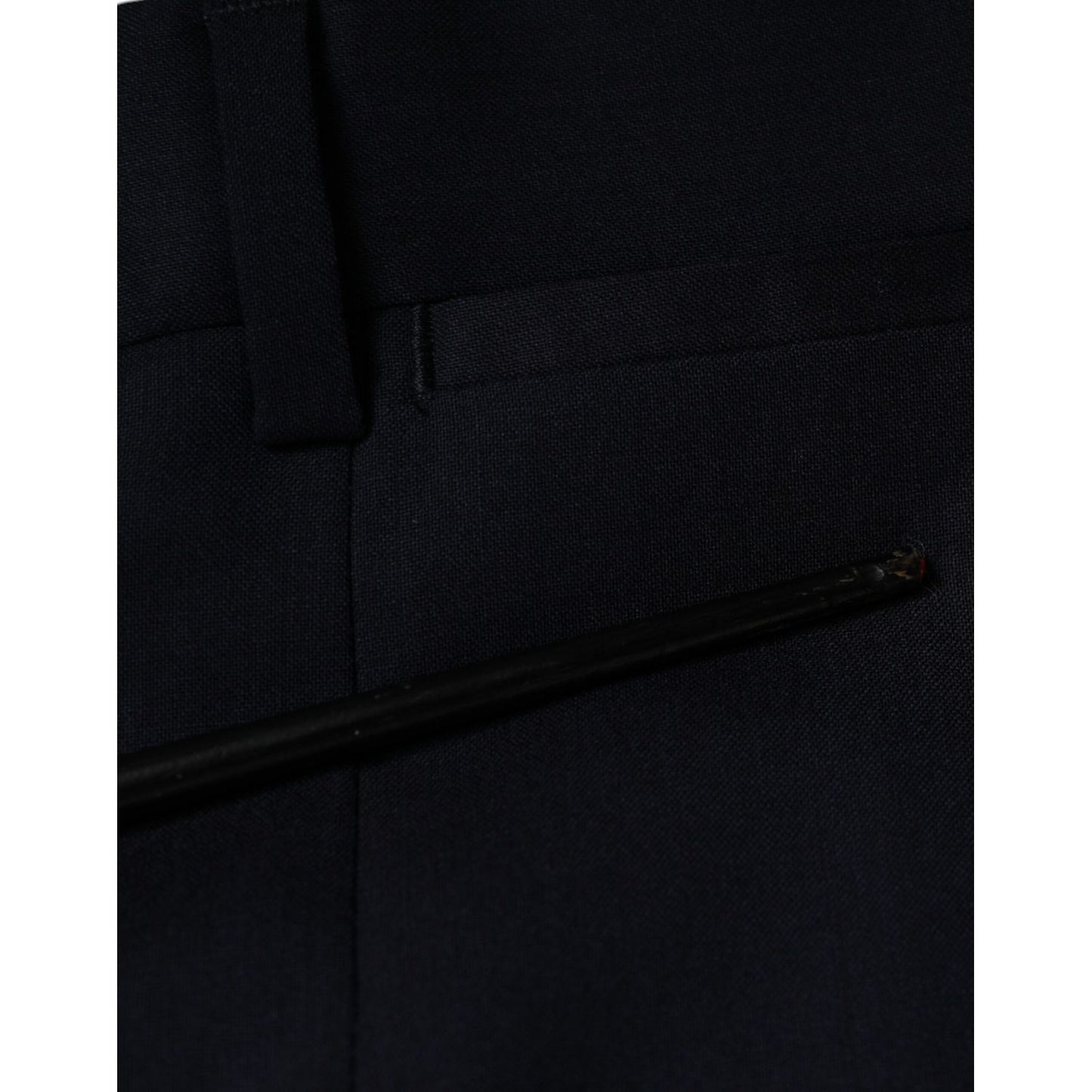 Dolce & Gabbana Blue Wool Skinny Formal Dress Pants