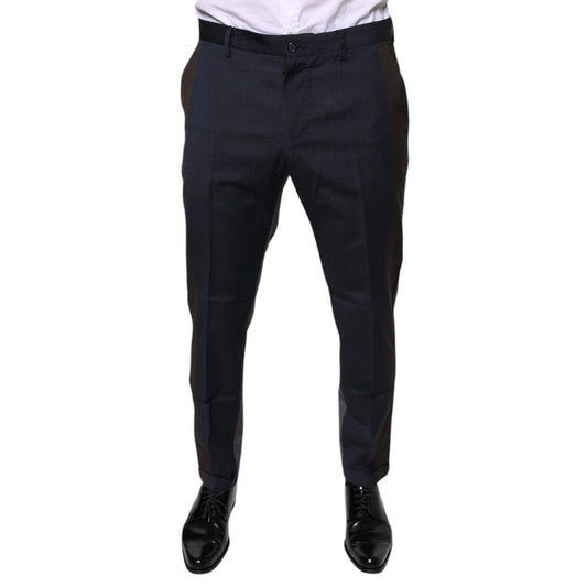 Dolce & Gabbana Black Cotton Wool Formal Dress Pants