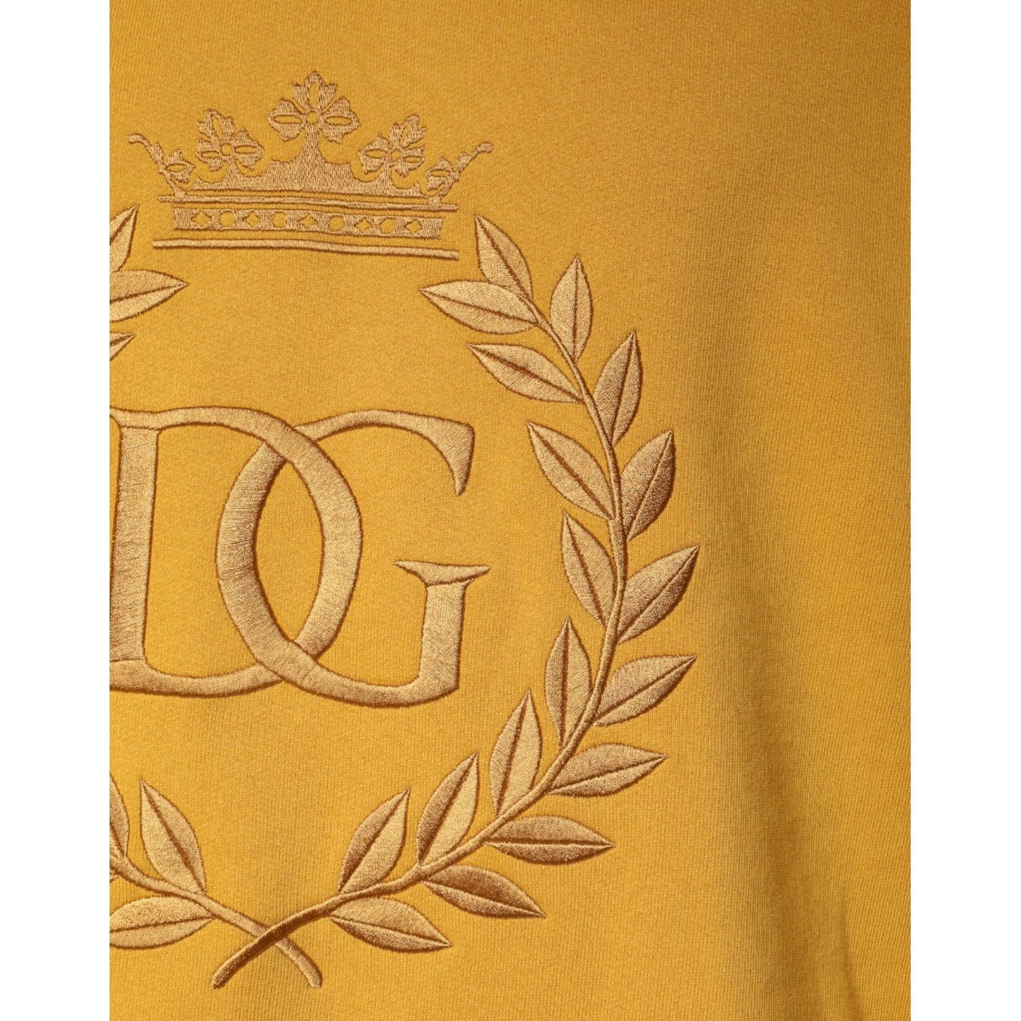 Dolce & Gabbana Mustard DG Hooded Men Sweatshirt Sweater