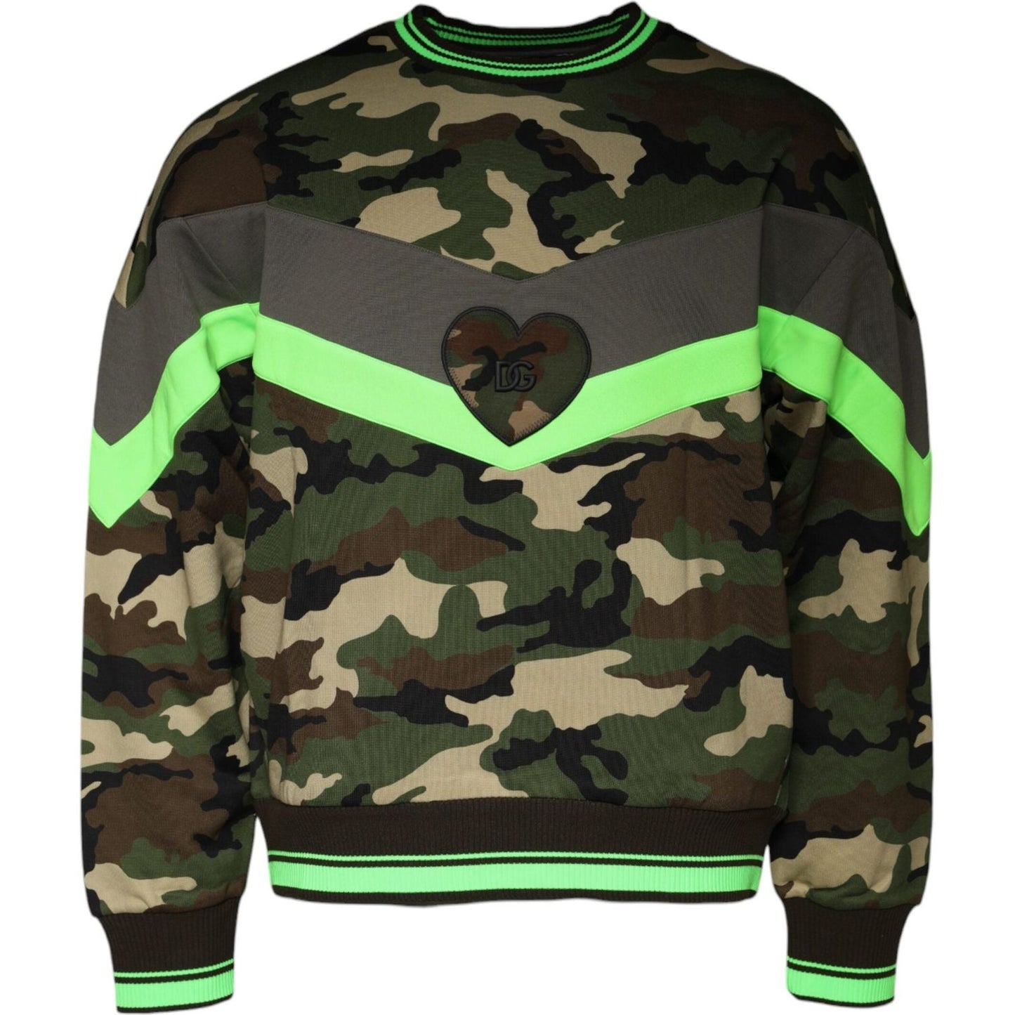 Dolce & Gabbana Multicolor Camouflage Sweatshirt Sweater TSH86730-50