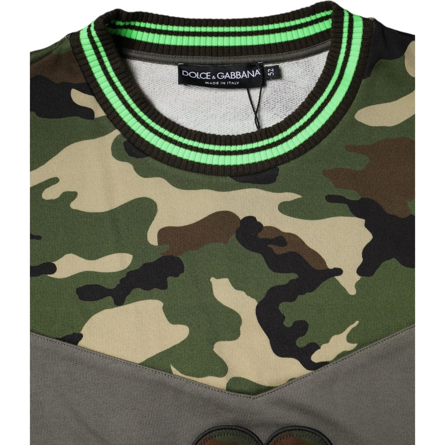 Dolce & Gabbana Multicolor Camouflage Sweatshirt Sweater TSH86730-50