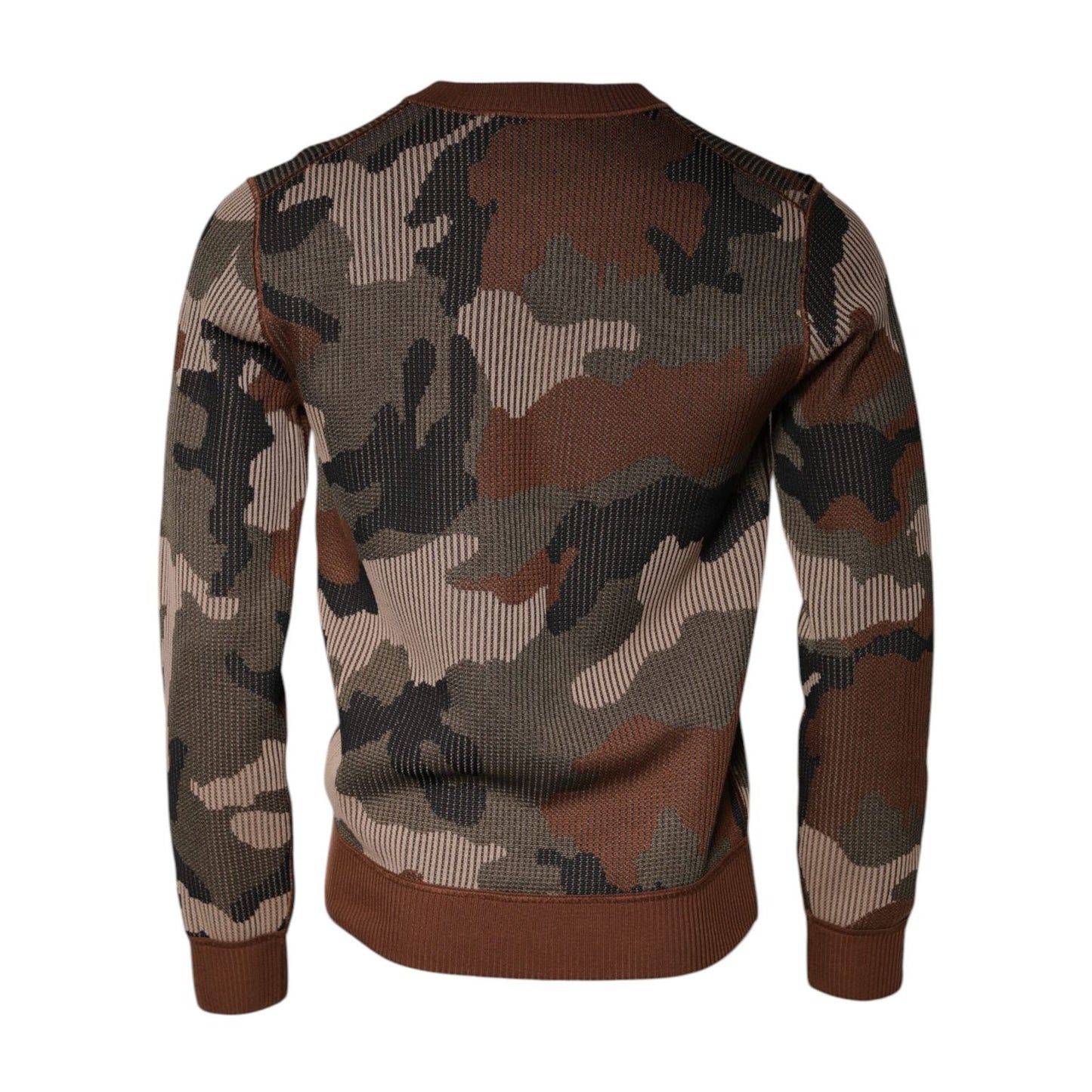 Dolce & Gabbana Multicolor Camouflage Men Pullover Sweater