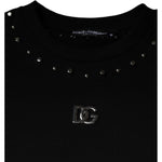 Dolce & Gabbana Black Logo Stud Pullover Sweatshirt Sweater TSH87009-48