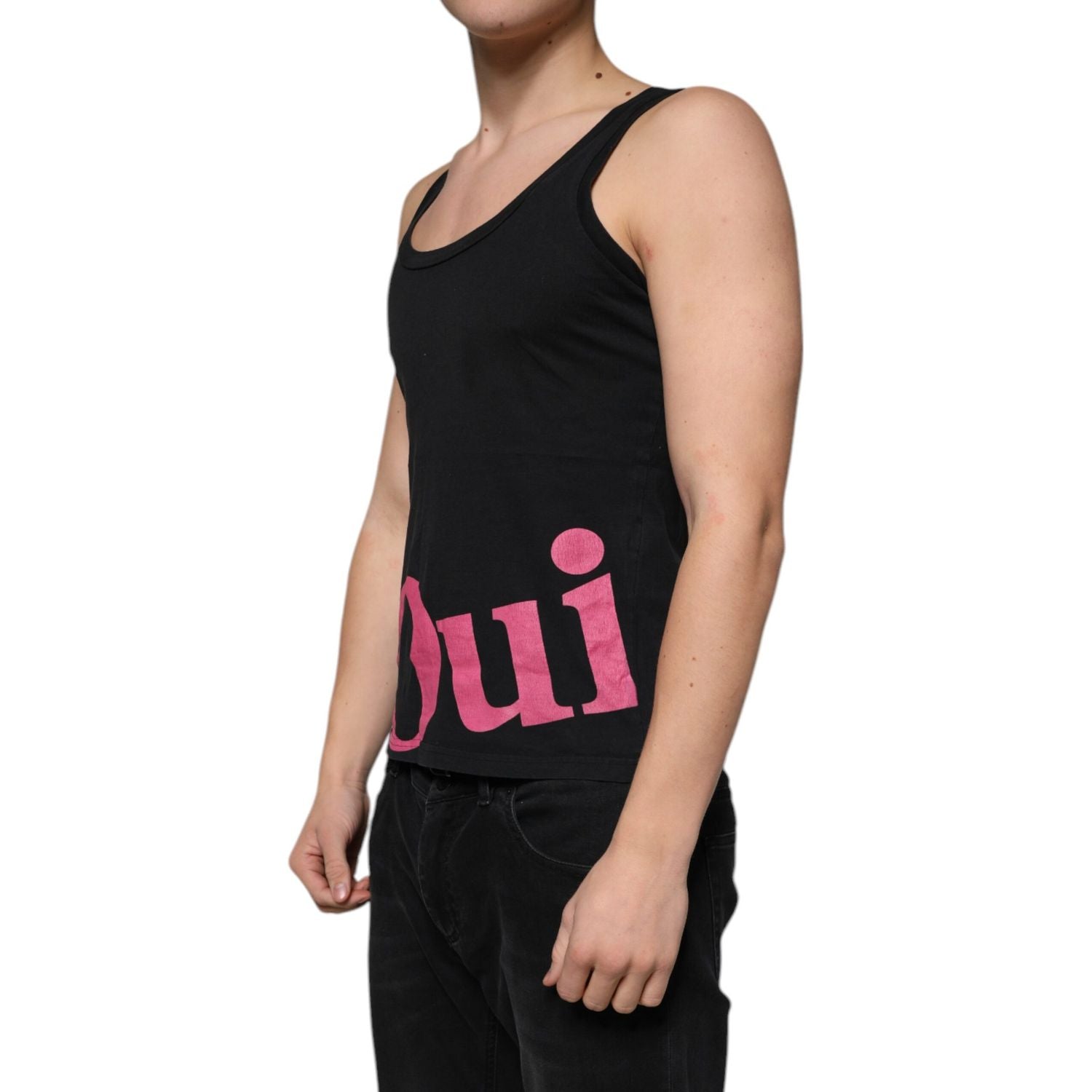 Dolce & Gabbana Black Cotton Tank Sleeveless Men T-shirt