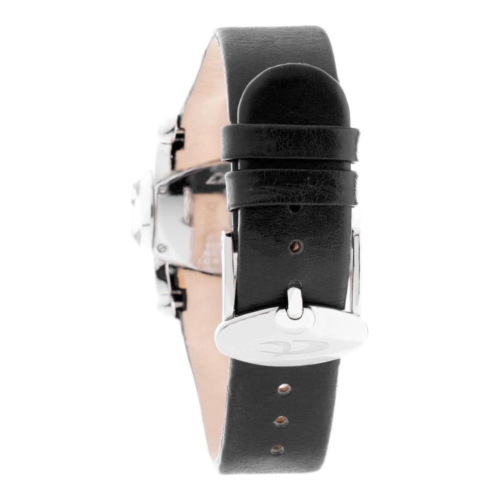 Chronotech Black Leather Dress Watch