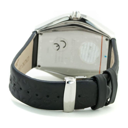 Chronotech Black Leather Watch