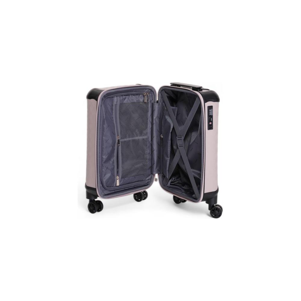 Front view with bag zipped and handles upright.