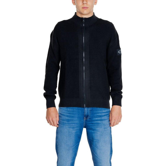 Calvin Klein Jeans Black Recycled Cotton Cardigan CA-14567700009-IT44 | S