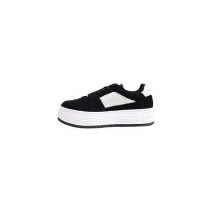Calvin Klein Jeans Black Leather Platform Sneakers