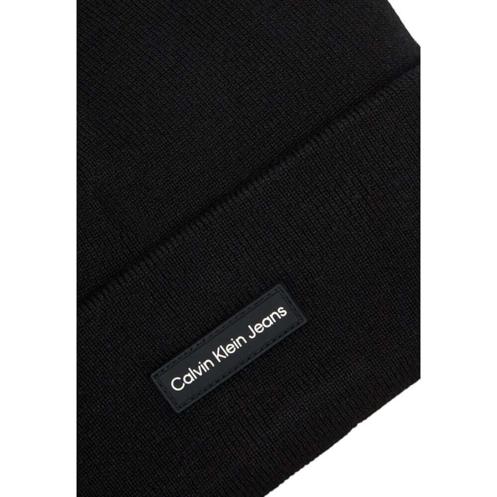 Calvin Klein Jeans Black Recycled Polyester Caps Baseball Hat