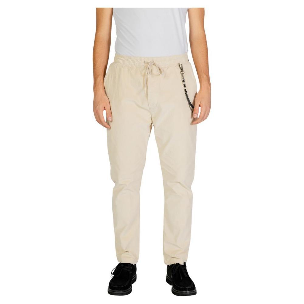 Gianni Lupo Cream Cotton Pant GI-14788200143-IT50 | L