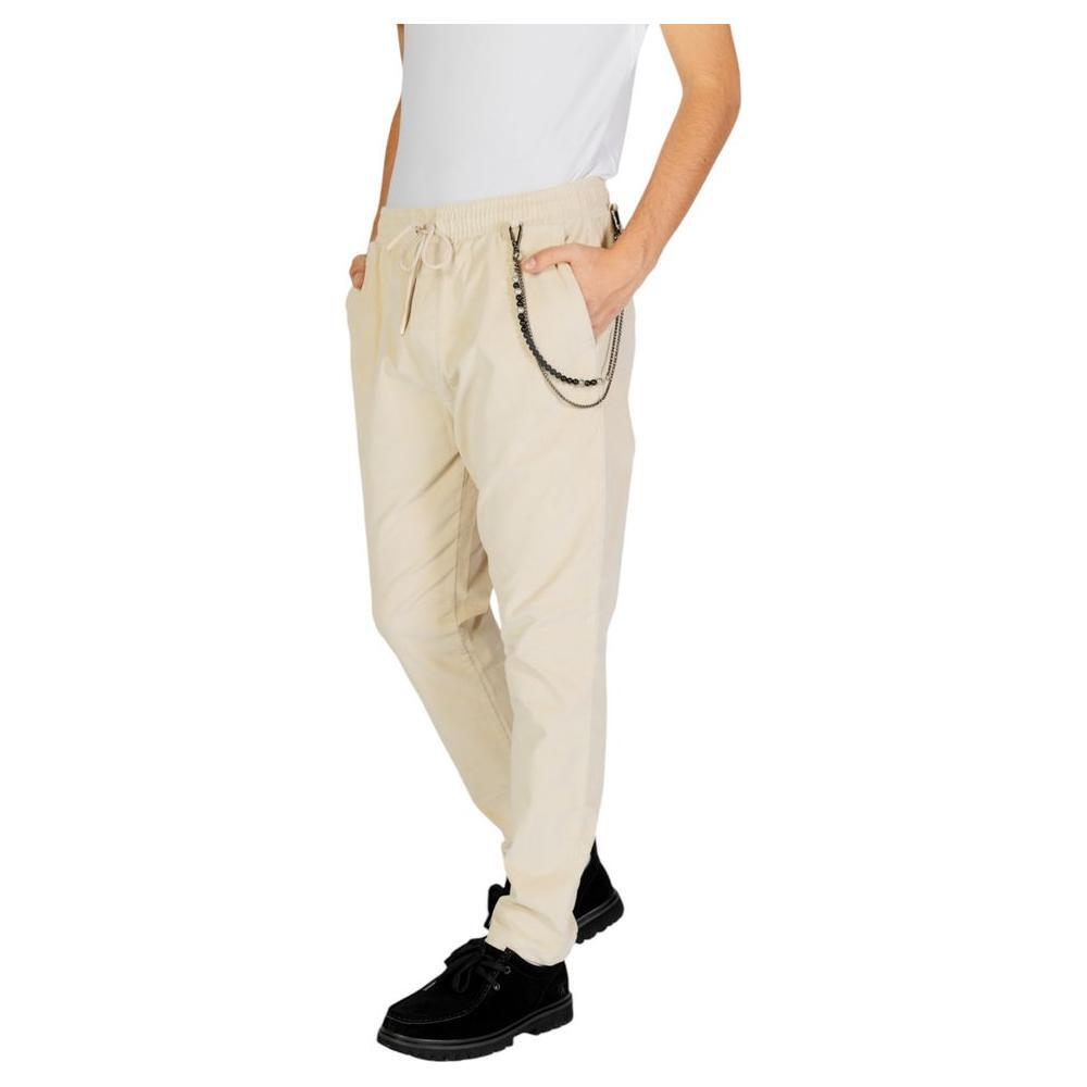 Gianni Lupo Cream Cotton Pant GI-14788200143-IT50 | L