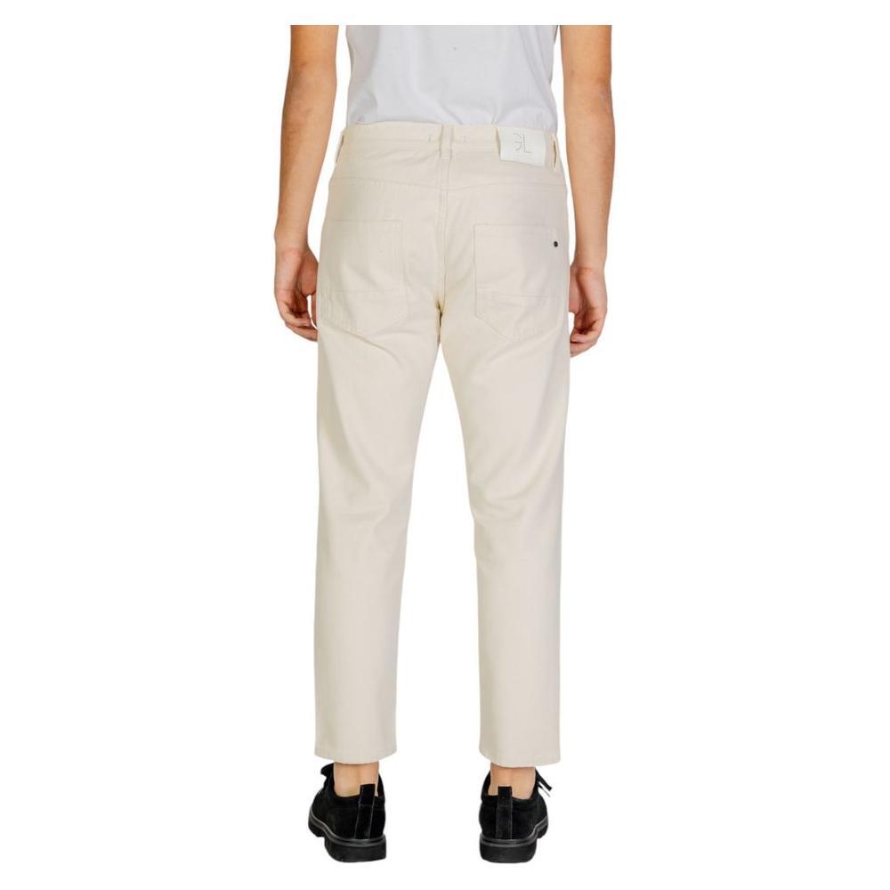 Gianni Lupo Cream Cotton Pant GI-14788600143-IT50 | L