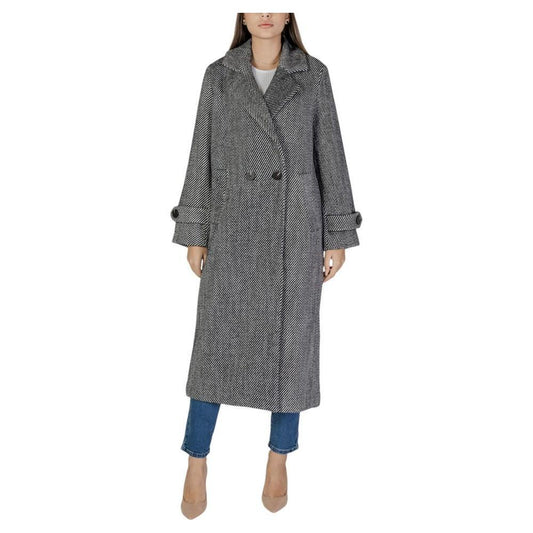 Vila Clothes Black Polyester Coat VI-15726200009-IT38|XS