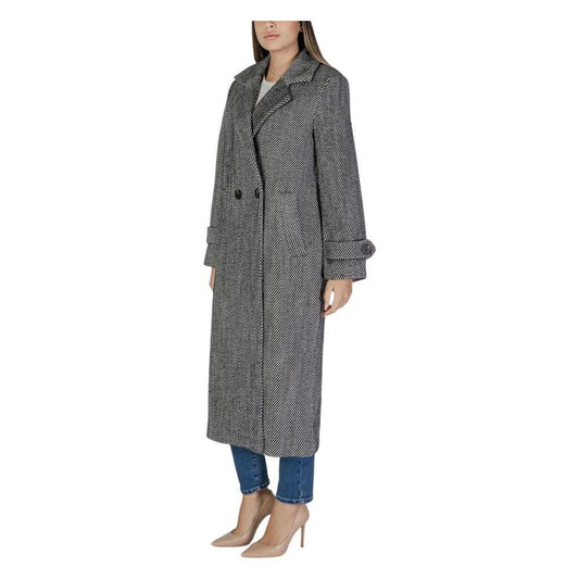 Vila Clothes Black Polyester Coat VI-15726200009-IT38|XS