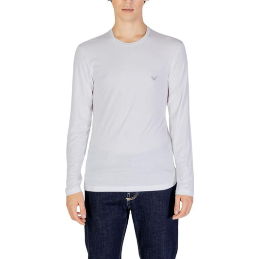 Emporio Armani Underwear white modal long-sleeve men's shirt, model 111984 4F511, perfect fit and comfort.