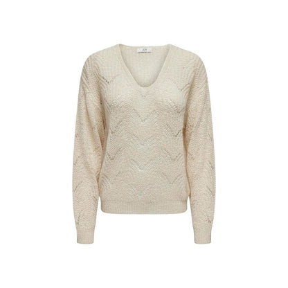 Jacqueline De Yong Cream Marabou Sweatshirt