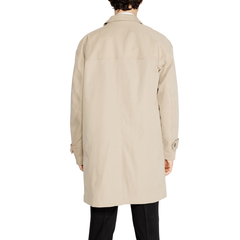 Only & Sons Beige Polyester Trench Coat