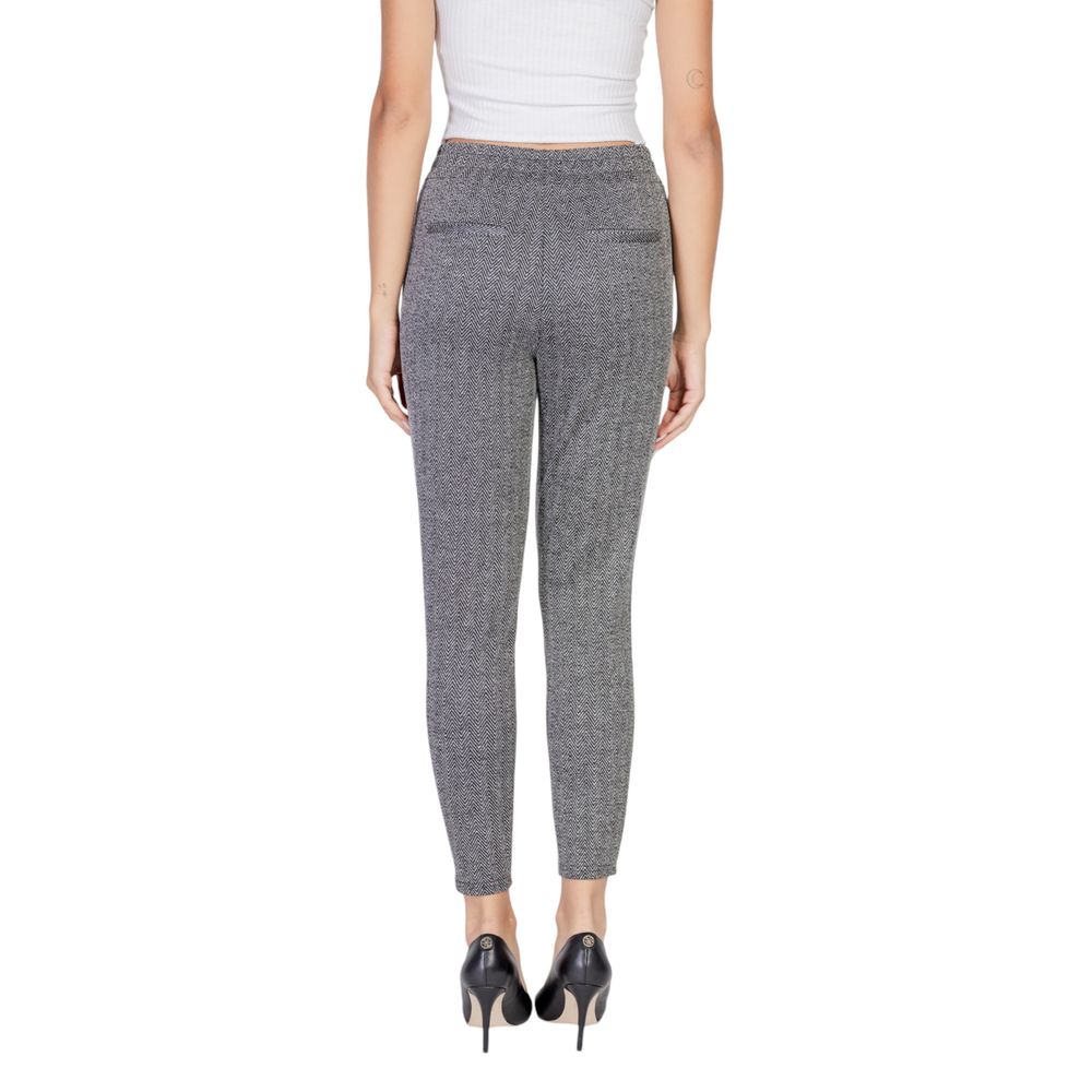 ICHI Black Polyester Skinny Pants