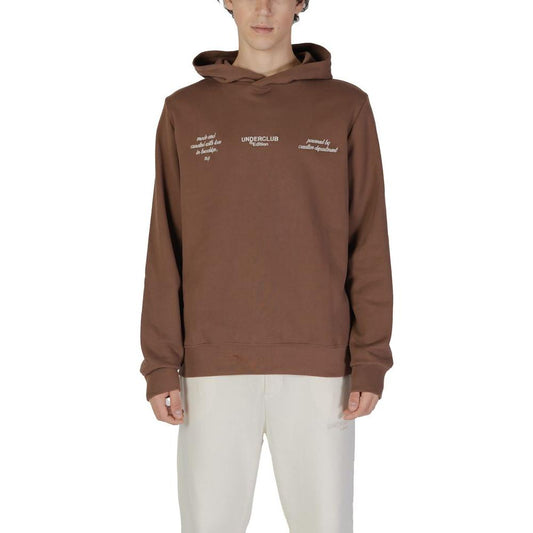 Underclub men's brown cotton sweater, fall/winter collection, featuring a comfortable fit with 100% cotton composition.