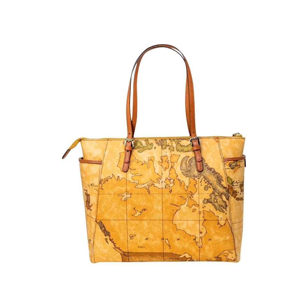 Front view with bag zipped and handles upright.