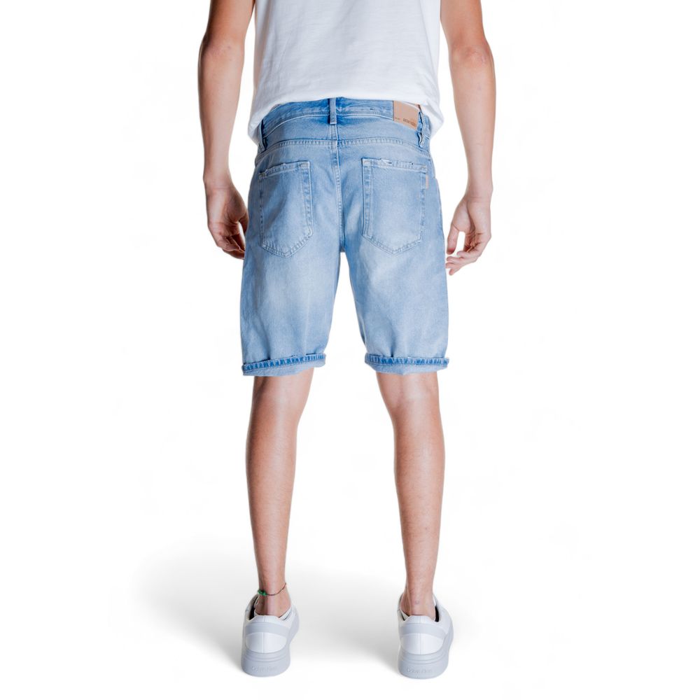 Antony Morato Light Blue Cotton Bermuda Shorts