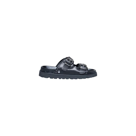 Cult Black Leather Sandal Cult Dark Slate Gray