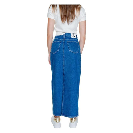 Calvin Klein Jeans Blue Cotton Skirt CA-14564900176-W27