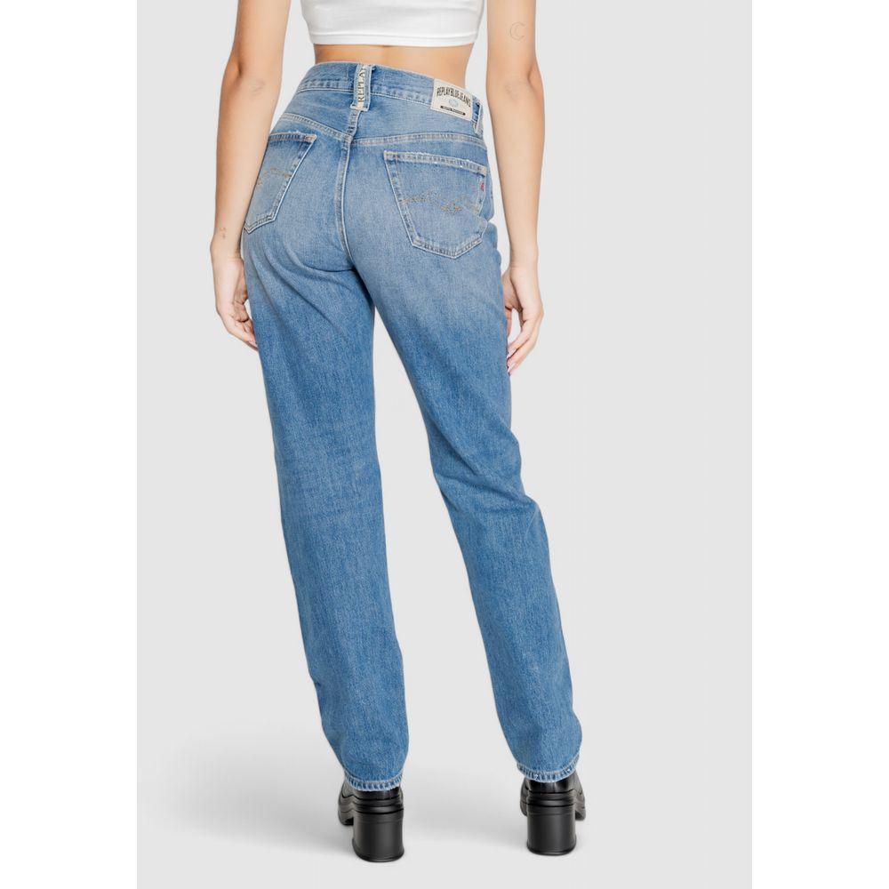 Replay Blue Cotton Mom Jean RE-14826600176-W26 | L32